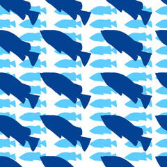 seamless pattern with fishes new latest fishing camouflage repeat vector background