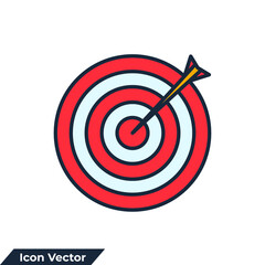 goal icon logo vector illustration. target symbol template for graphic and web design collection