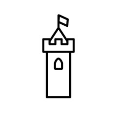 Medieval tower,  castle  -vector icon