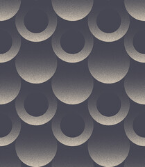 Trendy Various Circles Retro 50s 60s 70s Fashion Seamless Pattern Vector Abstract Background. Vogue Fashion Trend Geometric Textile Design Repetitive Wallpaper. Halftone Graphic Cool Art Illustration