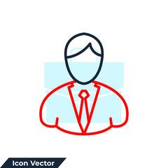 businessman icon logo vector illustration. man symbol template for graphic and web design collection