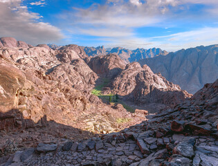 Saint Catherine mountain range in Egypt