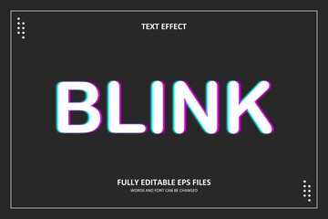 3D Blink Glitch Text Effect Template Editable	