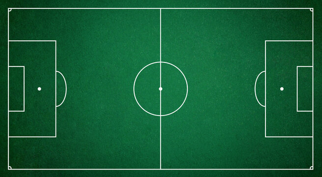 Background of football field. Soccer field illustration, top view.