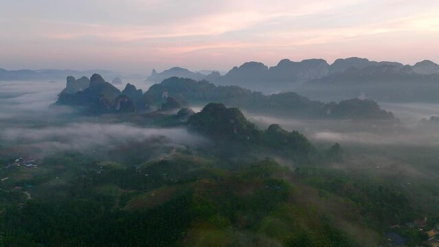 Rice terraces near Doi Tapang viewpoint in Chumphon, Thailand