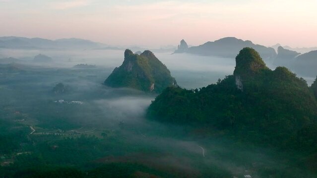 Rice terraces near Doi Tapang viewpoint in Chumphon, Thailand