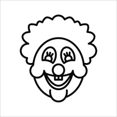 clown icon. high quality line clown icon. from birthday party collection vector clown symbol on white background. use for web and mobile. eps 10