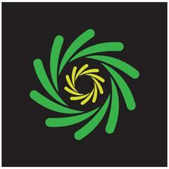 Circle vector flat design template logo