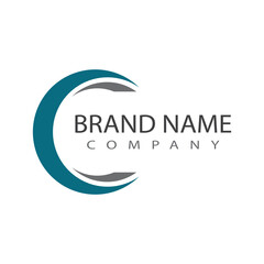 Circle vector flat design template logo