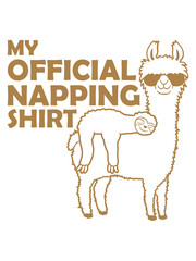 Faultier Lama napping shirt 