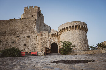 Italy, July 2022: architectural details of the island of San Nicola