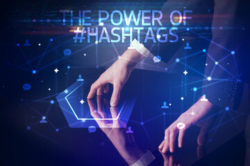 Navigating social networking with social icons concept concept