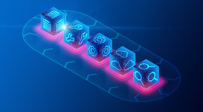 Application Lifecycle Management Concept - ALM - 3D Illustration