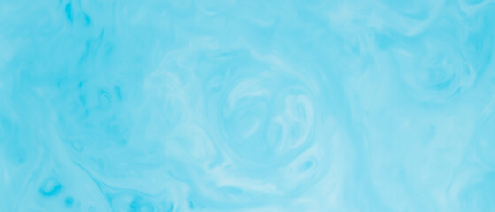 Obraz na płótnie Canvas Fluid Аrt blue background. Abstract backdrop on liquid. Trendy wallpaper in light blue shades