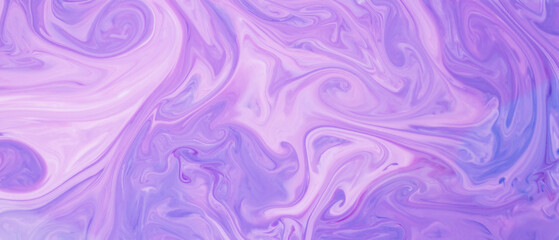 Abstract violet backdrop on liquid surface. Liquid marble texture. Fluid Art
