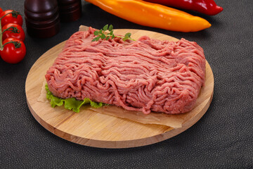 Raw turkey minced meat