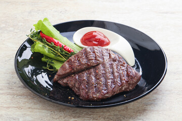 Grilled machete skirt beef steak