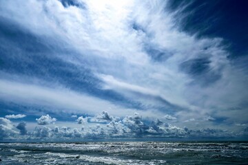 storm over the sea
