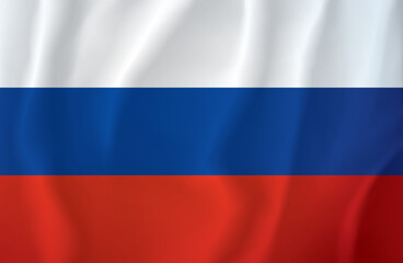 Fototapeta premium Flag of Russia. Vector drawing sign