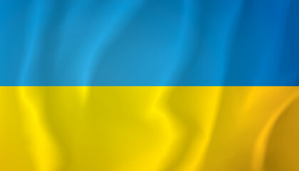 Flag of the Ukraine. Vector drawing icon