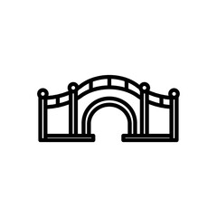 old bridge - vector icon