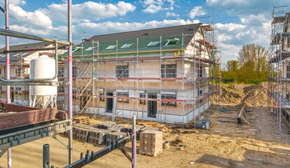 construction site of new homes
