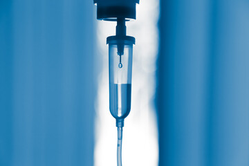 Set iv fluid intravenous drop saline drip hospital room,Medical Concept,treatment emergency and...