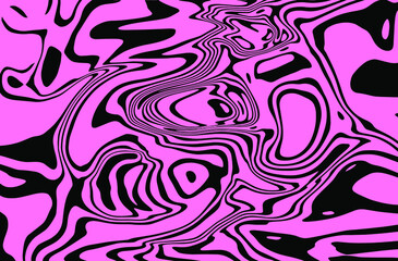 Psychedelic trippy background in black, pastel pink and blue colors. The 70s retro lava style.