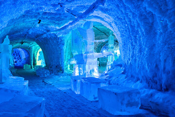 large ice cave in permafrost
