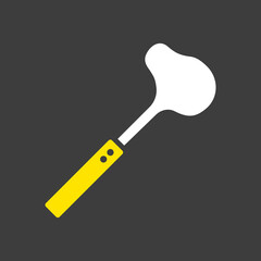 Soup ladle vector glyph icon. Kitchen appliances