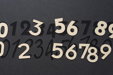 gray paper background with numbers