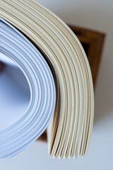 bookbinding theme - close up of a textblock