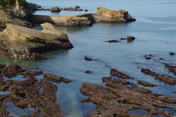 Low tide on the coast from Biarritz