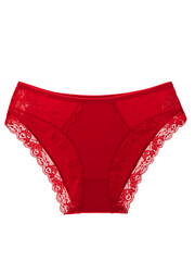 women's cotton and lace underpants, underwear isolated on a white background