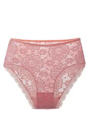 women's cotton and lace underpants, underwear isolated on a white background