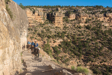 Tourists riding a horse in the mountain © Luis G. Vergara