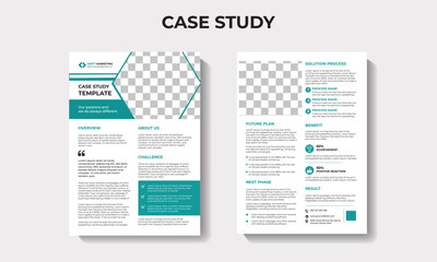 Business Case study or Marketing Sheet and Flyer Design, print-ready