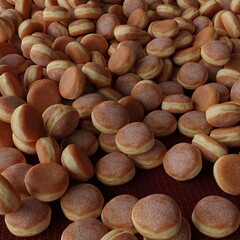 Fresh baked bread loaves background