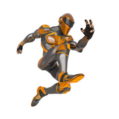 super pilot is jumping in action