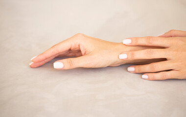 hands with nail polish. hands concept. Sensual. Photo. 