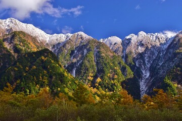 Obraz premium Autumn scenery in Kamikochi, Nagano