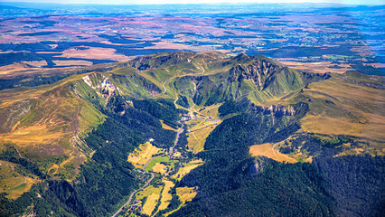 Fototapeta na wymiar auvergne puy de sancy puy de dome in french massif central mountains