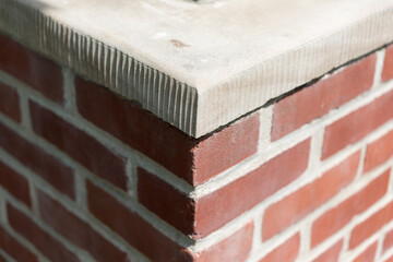 brick wall and stone cap
