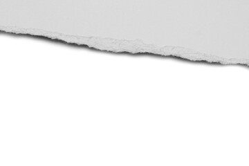 ripped paper on white background and have copy space for design in your work.