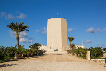 EL ALAMEIN - JANUARY 27: - Beautiful view of the British War Memorial in El Alamein, Egypt