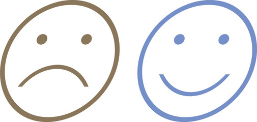 sad emoticons and smiley emoticons