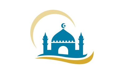 vector mosque silhouette logo