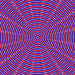 Purple round shapes, red and blue background