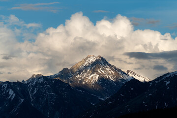 mountains and clouds