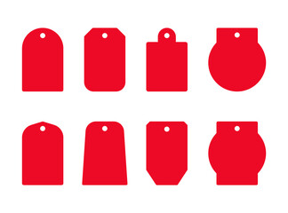 Set of blank promotion tag label template